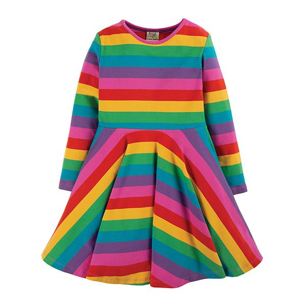 Frugi Rainbow Stripe Skater Dress