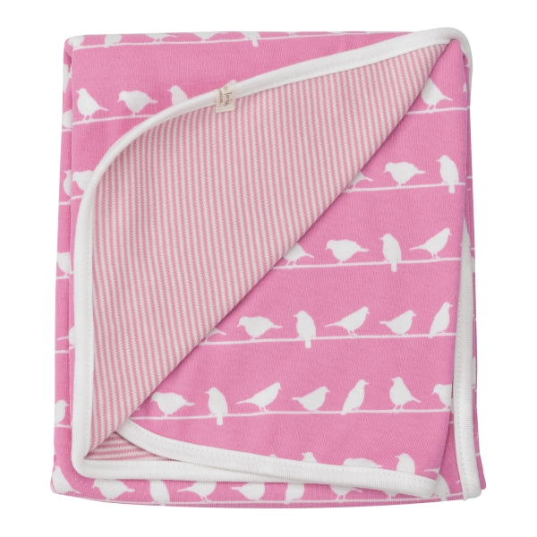 Pigeon Organic Pink Bird Blanket