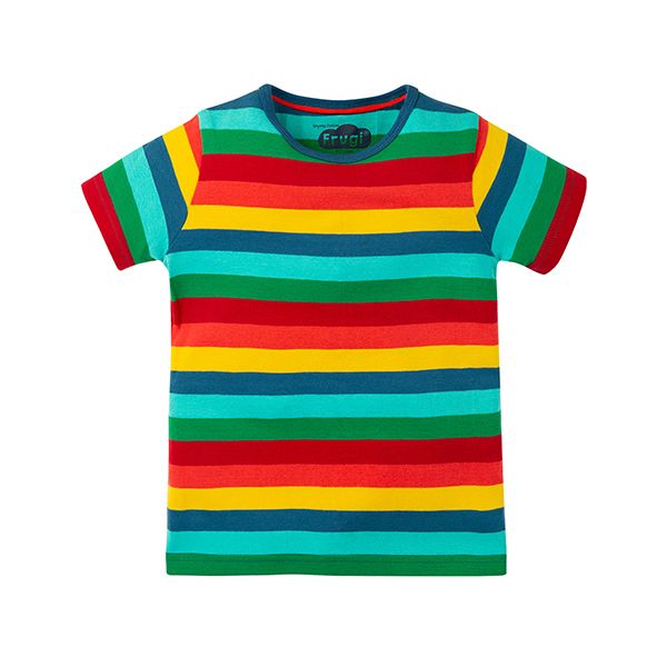 Frugi Favourite Rainbow Stripe Tshirt